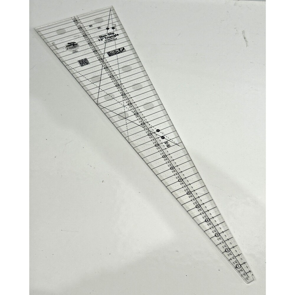 Creative Grids 15 Degree Ruler Non Slip Triangle Template Quilting Measurement